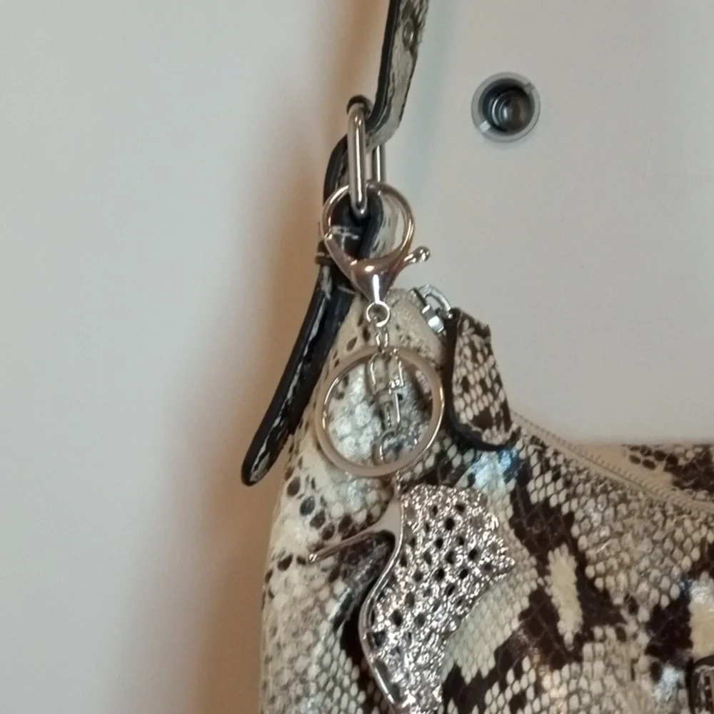 Nicole Miller faux reptile hobo bag with full lining, NWOT